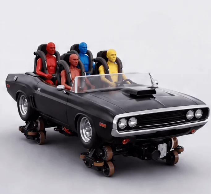 ZhipaoRides custom cabin, coaster car and structural hardware 6