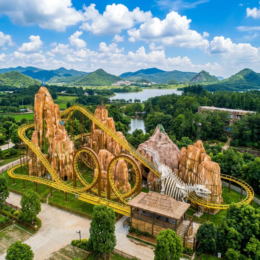 4-Loop Roller Coaster — Thrill Rides manufactured by ZhipaoRides, Compact four-loop coaster delivering intense inversions and high throughput for mid-sized venues.