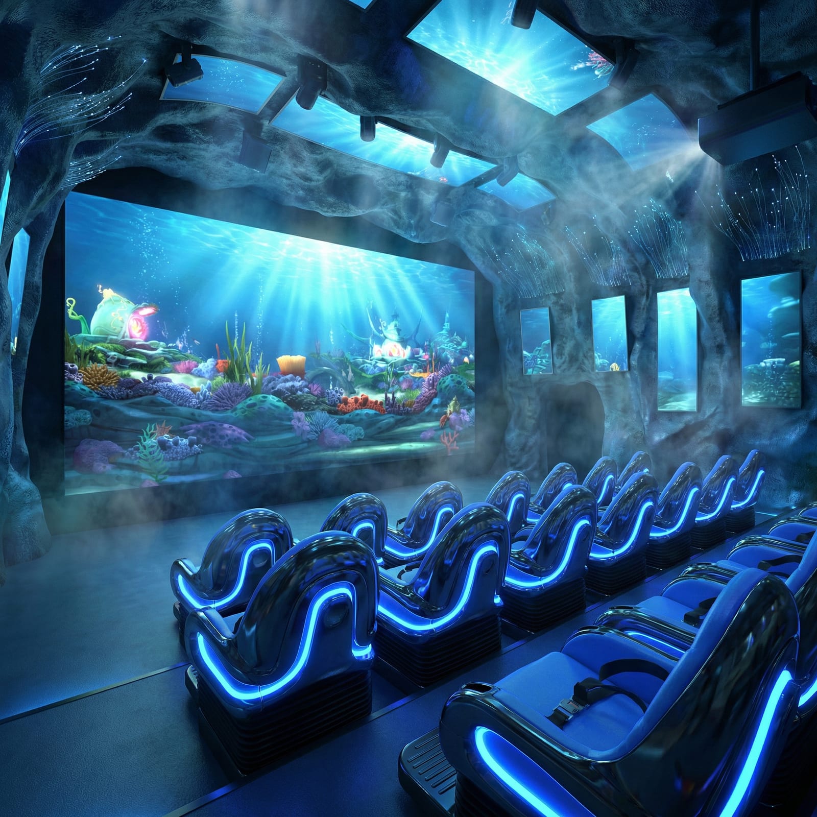 4D Cinema Theater — Immersive Rides manufactured by ZhipaoRides, Multi-sensory 4D cinema with motion seats and environmental effects — fully immersive storytelling experience.
