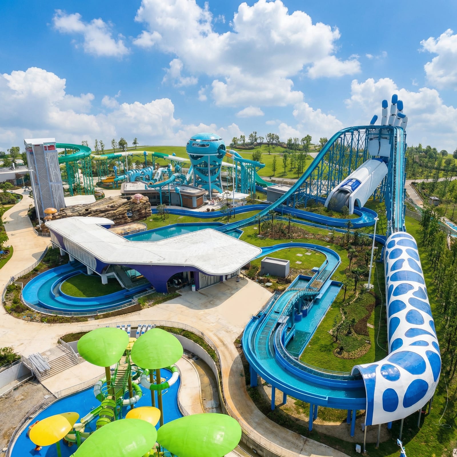 Splash Boat Ride — Water Rides manufactured by ZhipaoRides, High-capacity splash boat flume ride — thrilling plunge finale with massive splash zone for water parks.